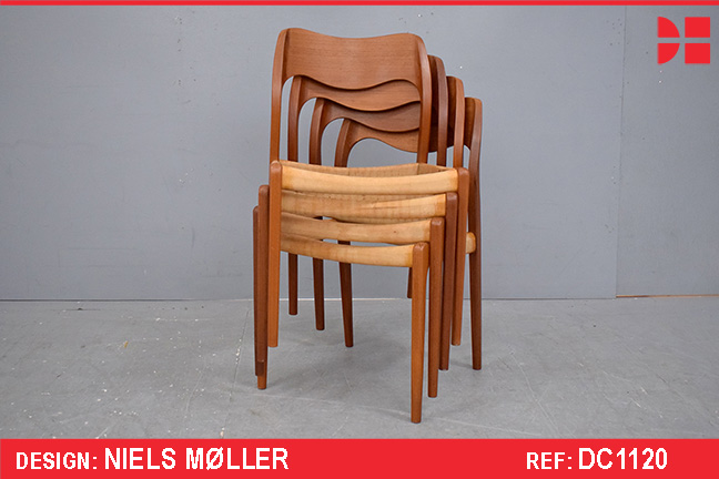 Niels Moller design model 71 dining chairs in teak | Set of 4