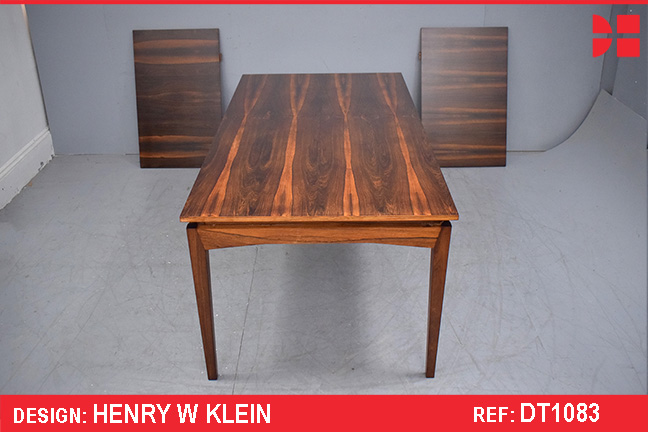 Vintage rosewood dining table designed by Henry Klein for BRAMIN - model PAMIR