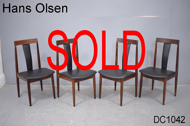 Hans Olsen set of 4 dining chairs | Vintage rosewood