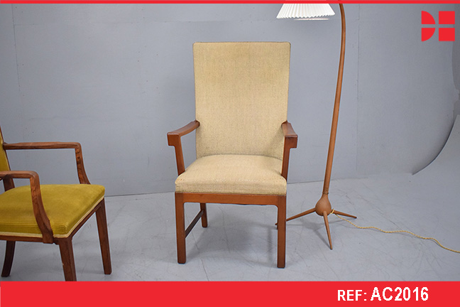 High back armchair by Danish cabinet maker 