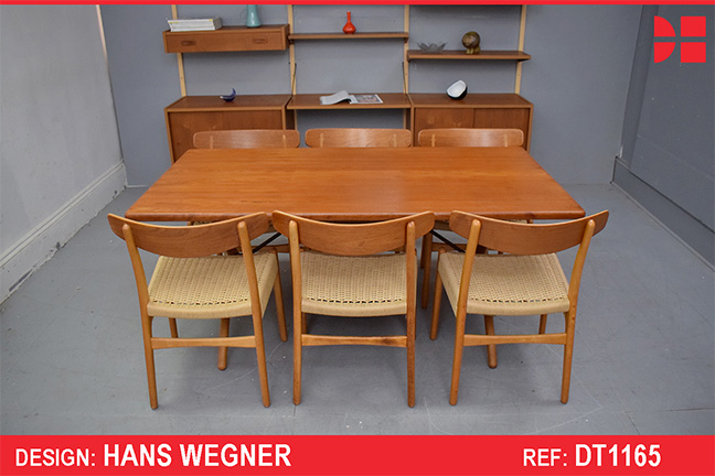 Model AT303 dining table in teak and beech by Hans Wegner