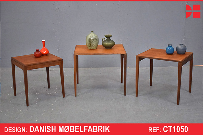 Vintage teak nest of 3 tables | Danish Mobelfabrik