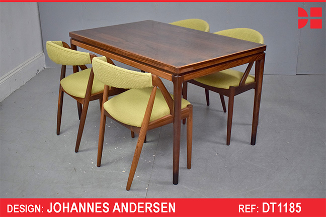Johannes Andersen design vintage rosewood dining table | Model 16