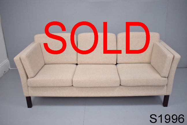 Modern 3 seater sofa in classic box design