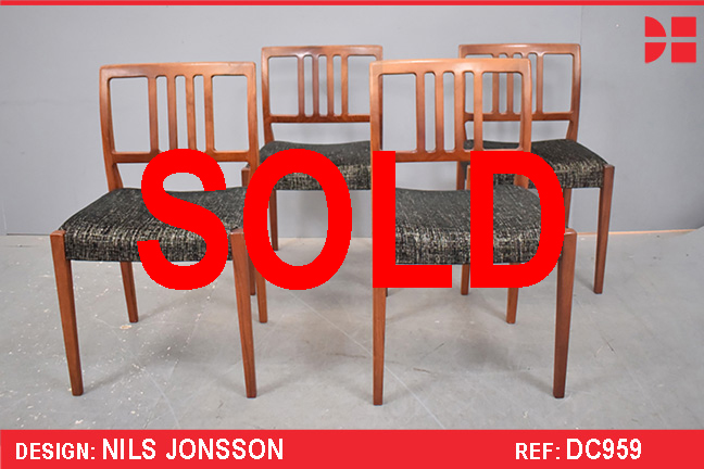Set of 4 vintage dining chairs designed by Nils Jonsson for Troeds