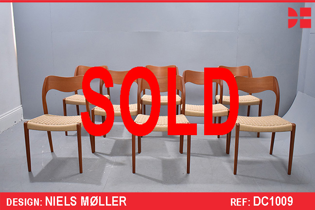 Niels Moller model 71 teak dining chairs | set of 8