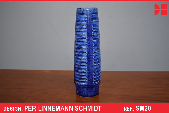 Tall blue Palshus vase | Per Linnemann Schmidt 