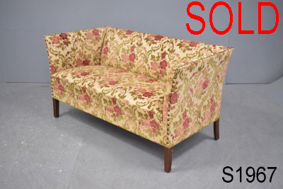 Small 2 seat sofa in classic box design frame | Danish 