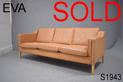 Stouby EVA sofa | Tan ox leather upholstry
