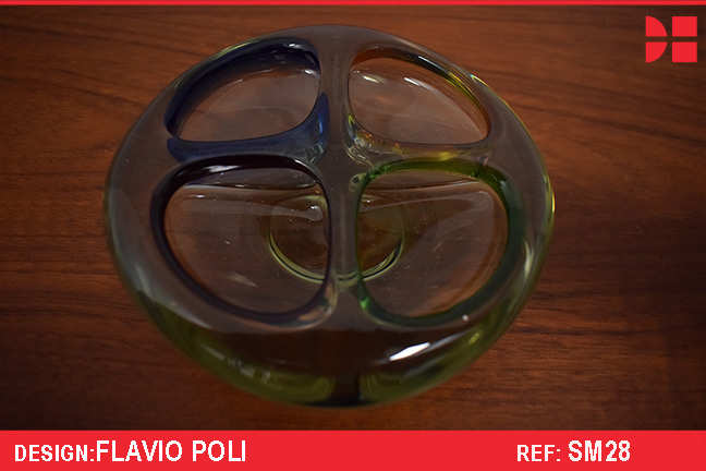 Unique four colour ash tray Made by Seguso | Flavio Poli 