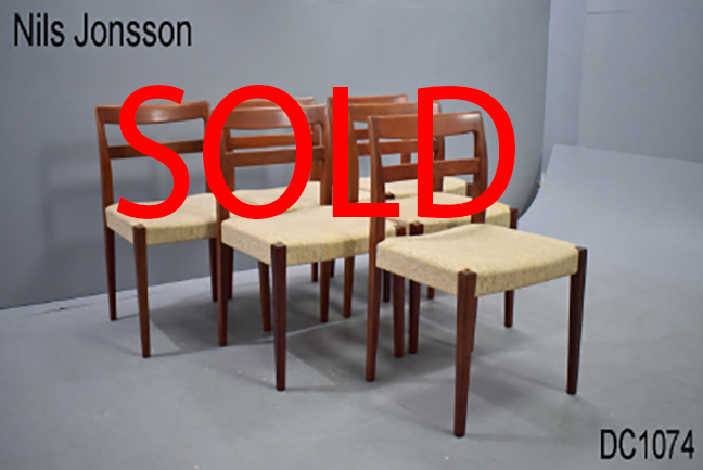 6 vintage rosewood GARMI dininig chairs | Nils Jonsson design