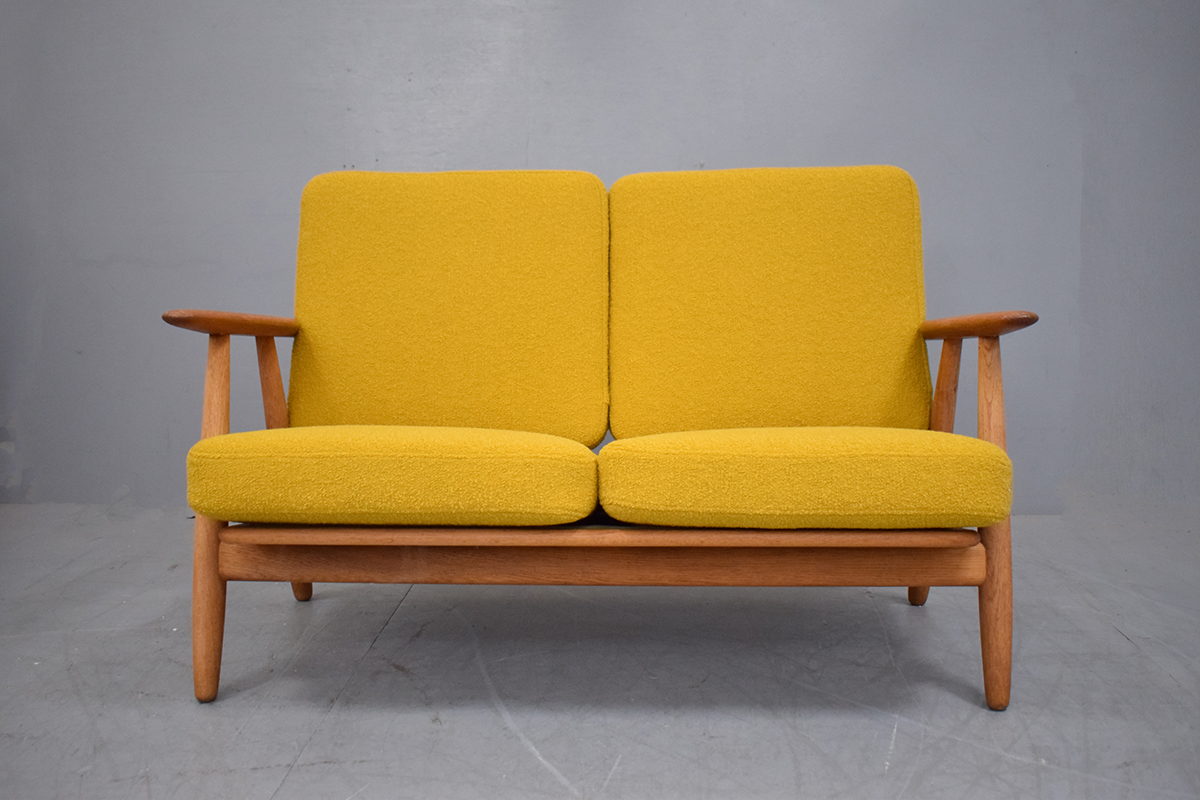 Hans J Wegner Vintage 2 Seat Cigar Sofa