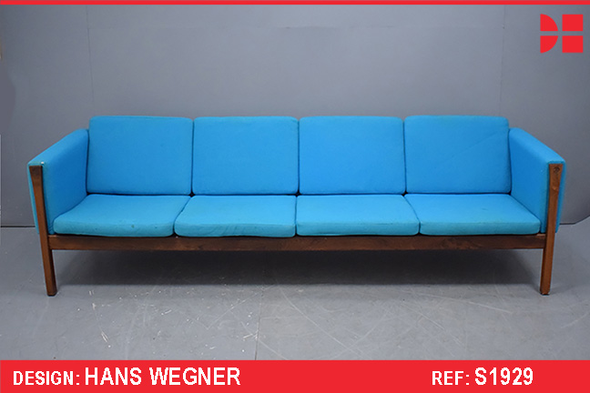 Hans Wegner vintage rosewood frame 4 seat sofa for re-upholstery