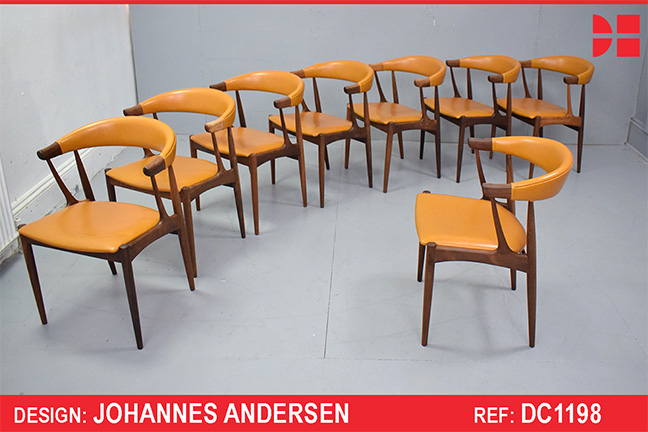 Johannes Andersen design dining chairs Model BA113 - Rosewood