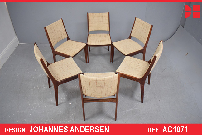 JOHANNES ANDERSEN - vintage rosewood dining chairs for ULDUM MOBELFABRIK