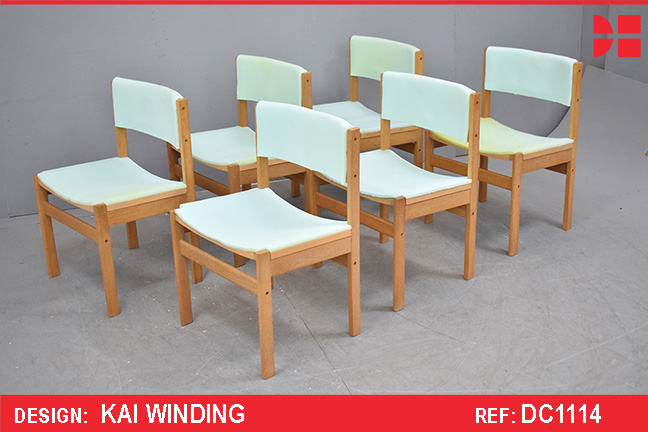 Kai Winding design dining chairs - Oak frames