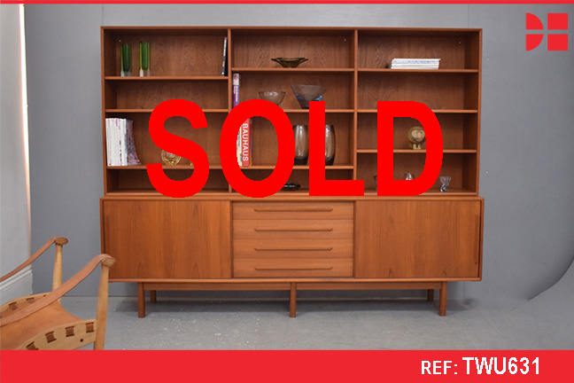 Large Danish  bookcase top sideboard | Vintage teak