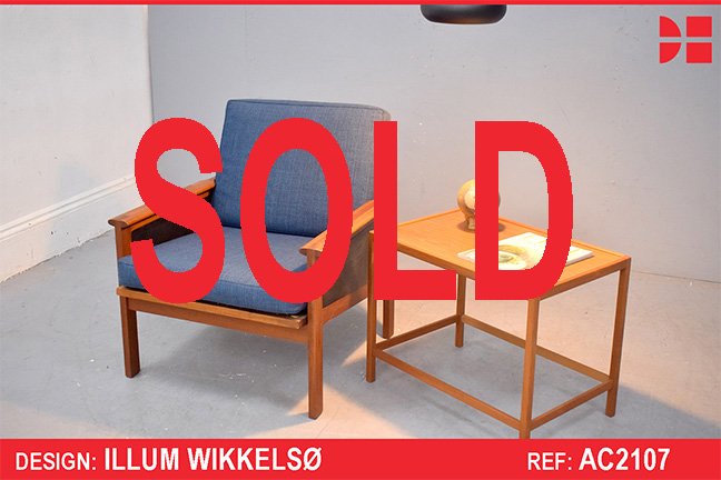 Vintage teak low back CAPELLA armchair design by Illum Wikkelso