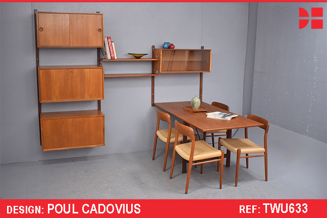 Poul Cadovius design ROYAL shelving system with dining table