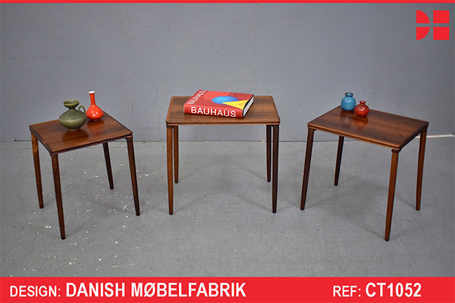 Nest of 3 vintage rosewood side tables | Danish Mobelfabrik