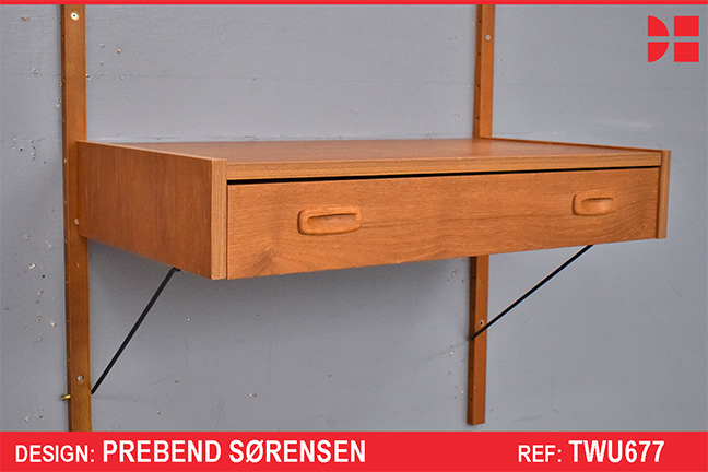 Vintage teak desk unit with drawer | PS SPARES