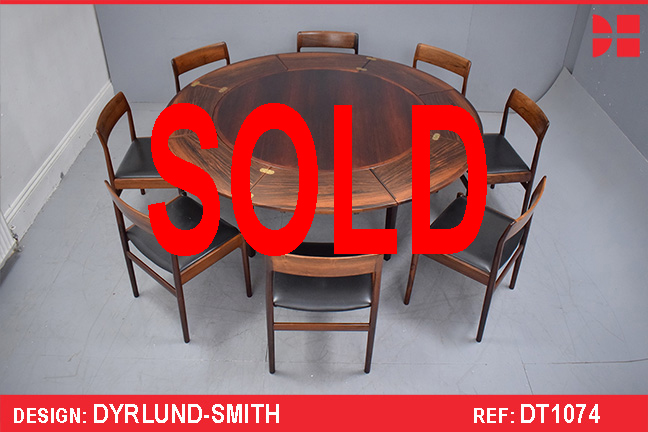 Rare Flip Flap Dining table in Rosewood | Dyrlund-Smith