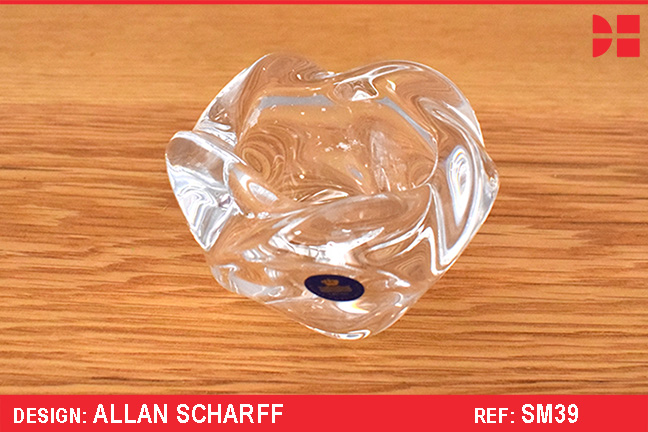 Crystal votive candle holder designed by Allan Scharff | Royal Copenhagen 