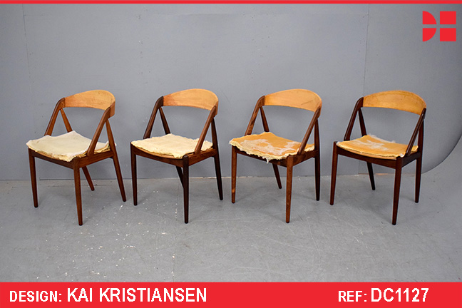 Set of 4 vintage model 31 dining chairs in rosewood | Kai Kristiansen