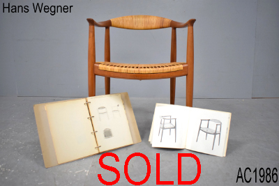 Vintage HANS WEGNER teak & cane THE CHAIR