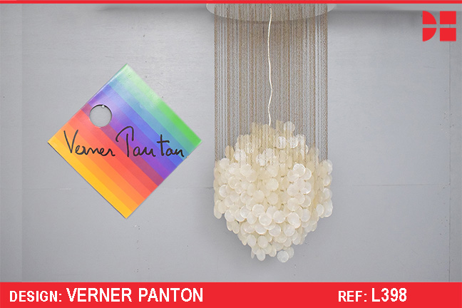 Verner panton designed FUN chandelier model 4DM from 1964