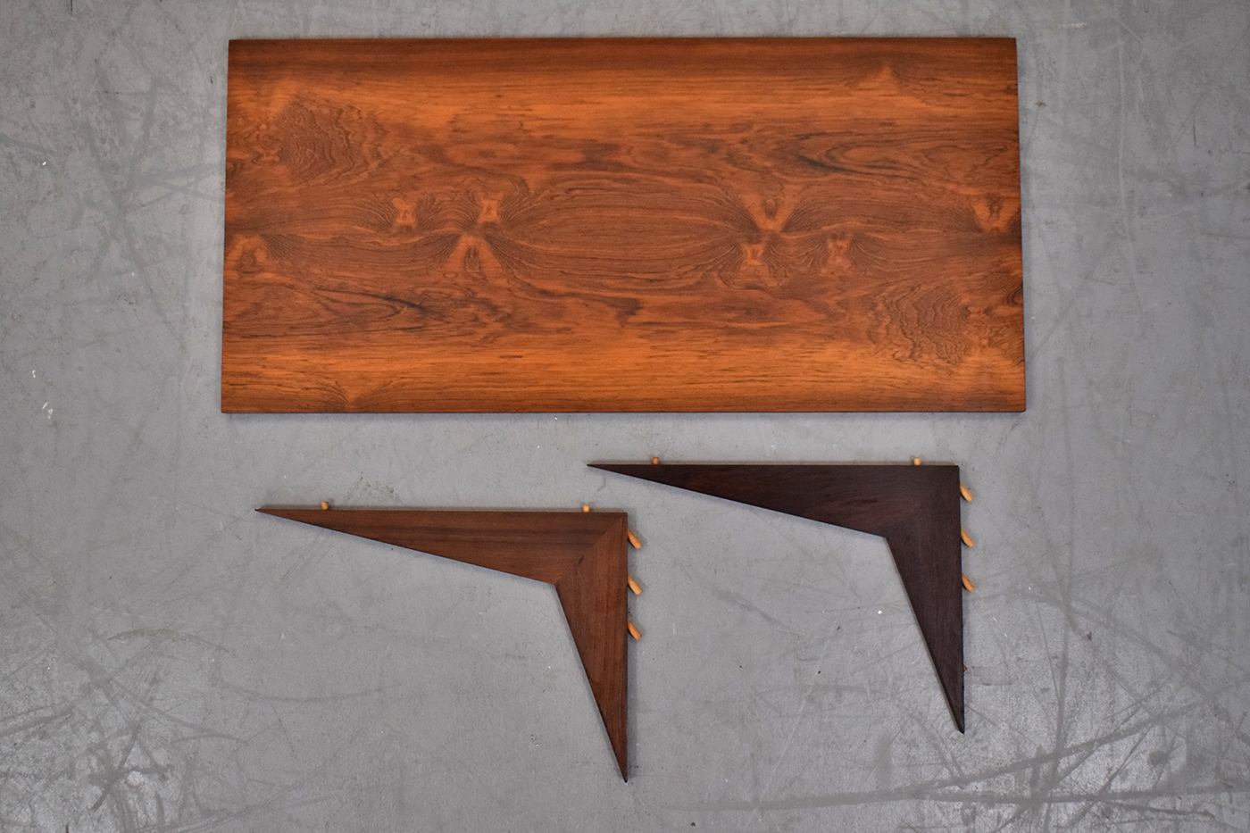 CADO system 38cm deep shelf in SANTOS rosewood Poul Cadovius