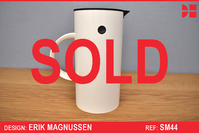 Vintage Stelton EM77 white french press designed by Erik Magnussen