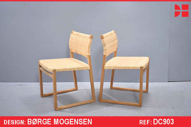 Borge Mogensen side chair | BM61 | New woven cane