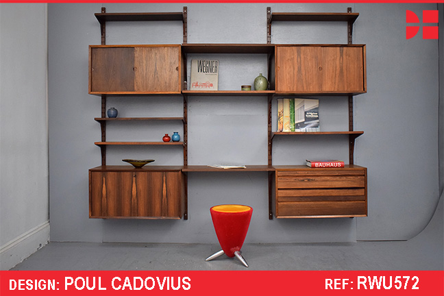 Vintage 3-Bay CADO system in rosewood | Poul Cadovius Design