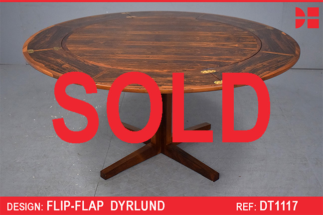 Vintage rosewood Flip Flap dining table | Dyrlund-Smith