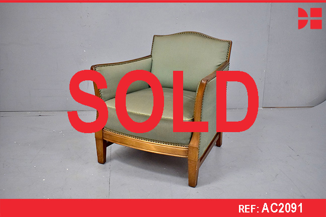 1940s armchair in original green upholstery