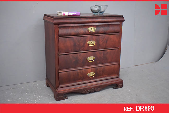 Mahogany 4 drawer antique chest | Biedermeier period