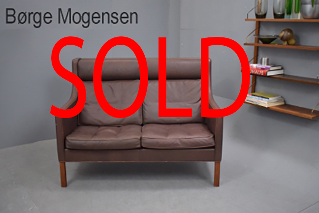 Borge Mogensen vintage leather sofa | high back