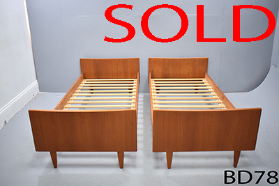 Single bed in teak with slats | 1966 design