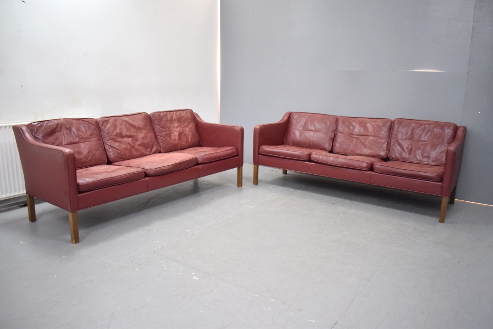 Burgundy leather sofas for sales sale