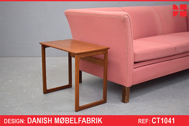 Teak side table with square frame legs | Danish Mobelfabrik