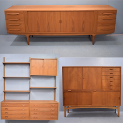 Vintage Danish cabinets & sideboards in teak
