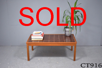 Tiled top lounge table | Vintage teak