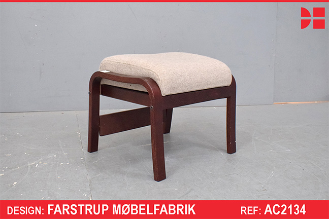 Modern beech footstool produced by Farstrup