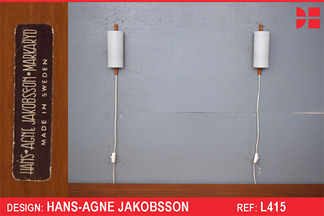 Pair of acrylic wall mounted lights by Hans Agne Jakobsson 