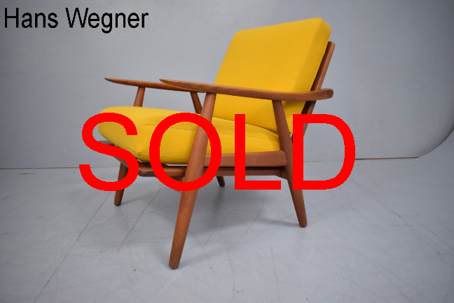 Hans Wegner vintage teak armchair with sprung cushions | GE270