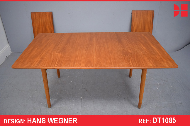 Hans Wegner design vintage teak and oak dining table model AT310