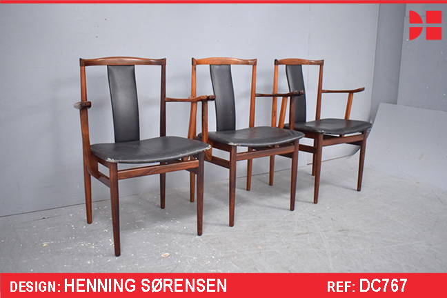 Vintage rosewood carver chairs | Henning sorensen design 