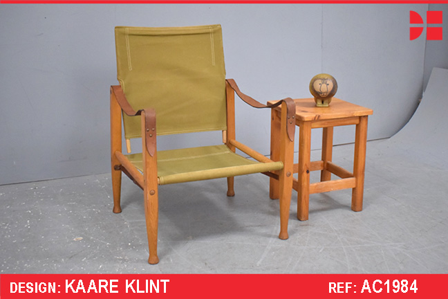 Kaare Klint safari chair with ash frame designed 1933 
