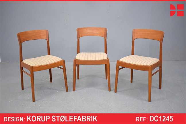 Vintage teak dining chair  produced by Korup Stolefabrik